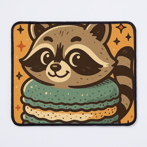 Item preview, Macaroon the original macaron racoon designed and sold by The Nerd Gift Source.