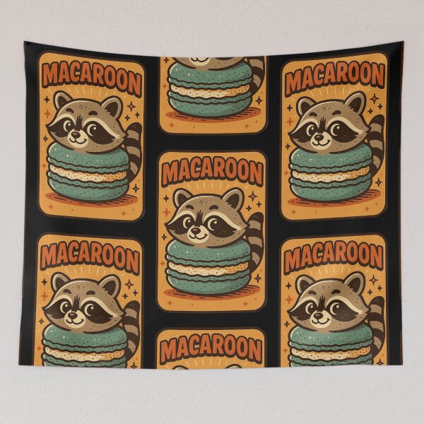 Item preview, Macaroon the original macaron racoon designed and sold by The Nerd Gift Source.