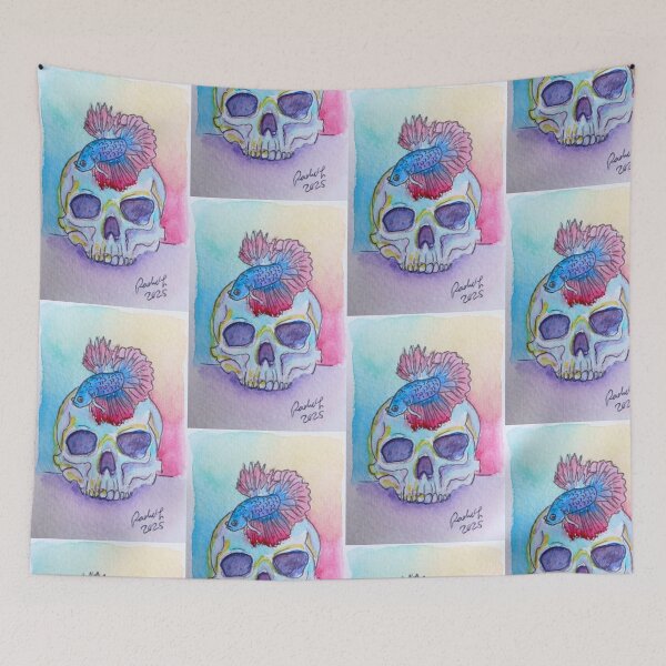 Item preview, Skull and Betta designed and sold by RLawrenceArt.