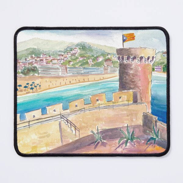 Item preview, Tossa de Mar Coastal Charm with Castle Tower and Rolling Hills designed and sold by artshop77.