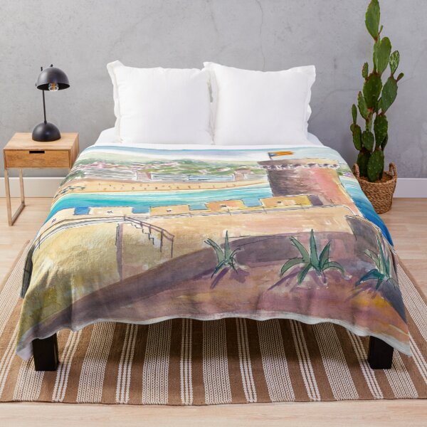 Item preview, Tossa de Mar Coastal Charm with Castle Tower and Rolling Hills designed and sold by artshop77.