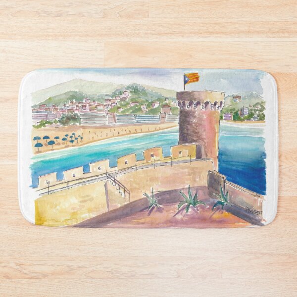 Item preview, Tossa de Mar Coastal Charm with Castle Tower and Rolling Hills designed and sold by artshop77.