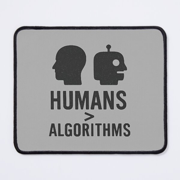 Item preview, Humans - Algorithms – Anti-AI Minimalist Statement designed and sold by Planthem.