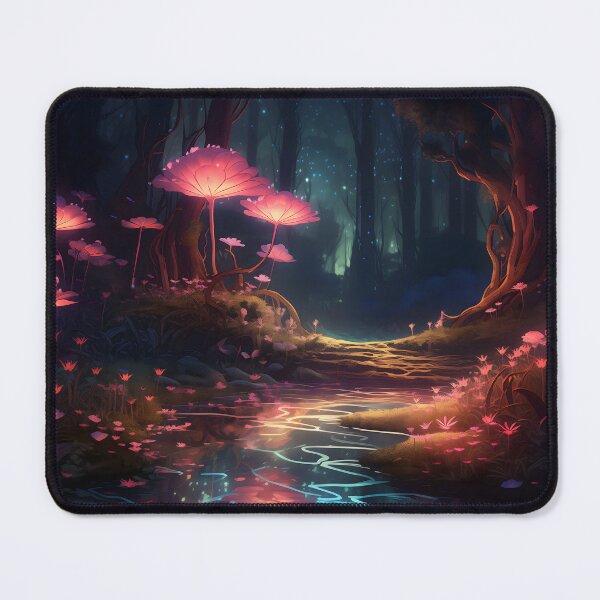 Item preview, Biolumina Whispers: Soft Glow of the Enchanted Woods designed and sold by DrawnThreads.
