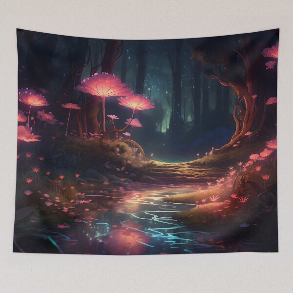 Item preview, Biolumina Whispers: Soft Glow of the Enchanted Woods designed and sold by DrawnThreads.