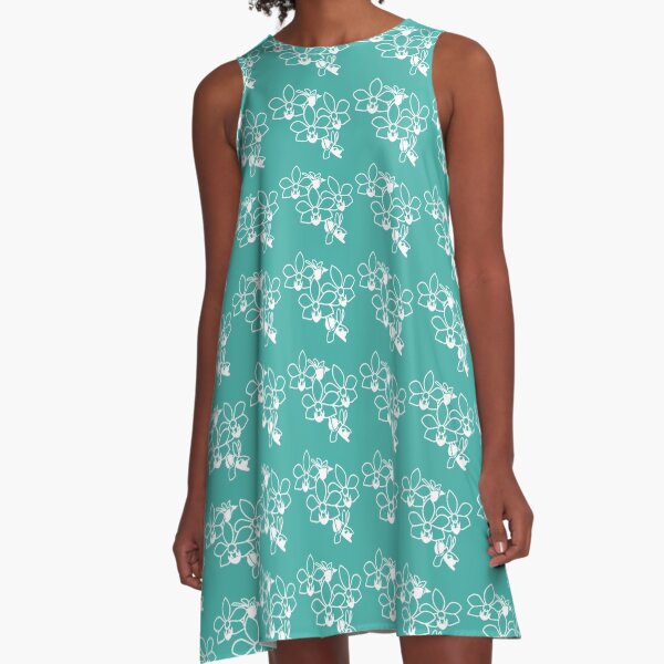Orchid green touch A-Line Dress