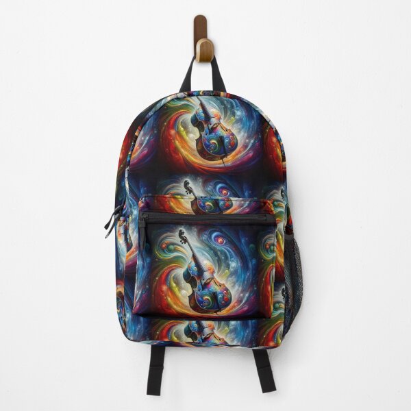 Item preview, A Colorful Upright Bass Atmospheric AI Generated designed and sold by BrightrDayMusicArt.