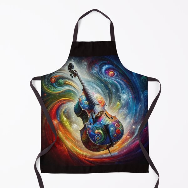 Item preview, A Colorful Upright Bass Atmospheric AI Generated designed and sold by BrightrDayMusicArt.