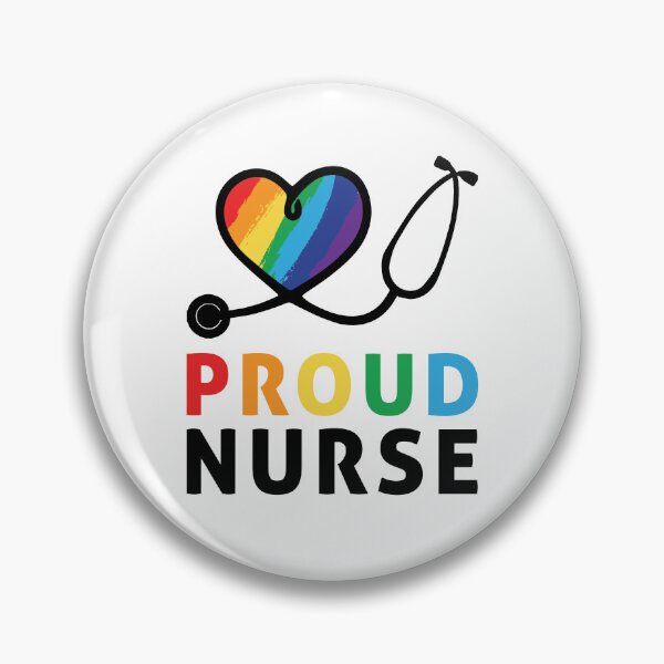Item preview, Proud Nurse Heart LGBTQ Rainbow Healthcare Worker Design designed and sold by Dmetalx Art Apparel.