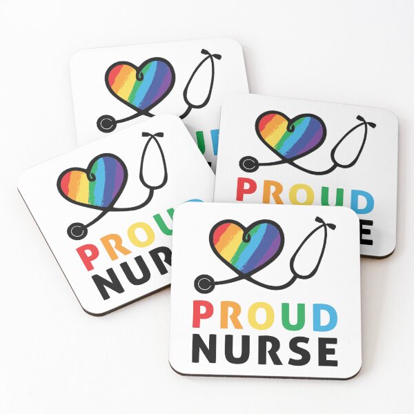 Item preview, Proud Nurse Heart LGBTQ Rainbow Healthcare Worker Design designed and sold by Dmetalx Art Apparel.