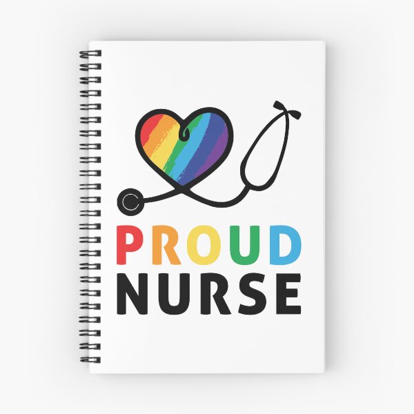 Item preview, Proud Nurse Heart LGBTQ Rainbow Healthcare Worker Design designed and sold by Dmetalx Art Apparel.