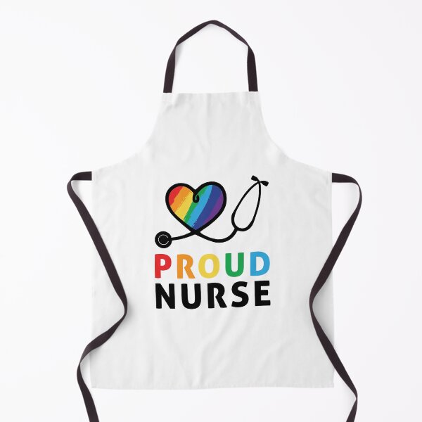 Item preview, Proud Nurse Heart LGBTQ Rainbow Healthcare Worker Design designed and sold by Dmetalx Art Apparel.
