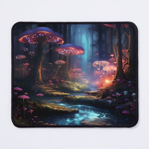 Aperçu de l'œuvre Luminescent Symphony: An Otherworldly Forest of Wonder créée et vendue par DrawnThreads.