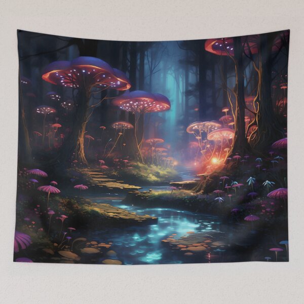 Artikelvorschau, Luminescent Symphony: An Otherworldly Forest of Wonder entworfen und verkauft von DrawnThreads.