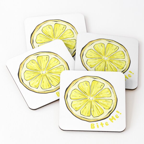 Item preview, Juicy lemon print Bite Me! designed and sold by JuKoArt.