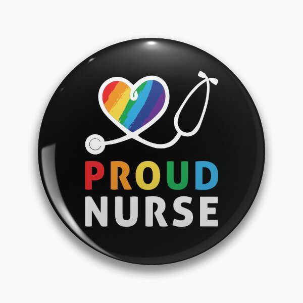 Item preview, Proud Nurse Heart LGBTQ Rainbow Healthcare Worker Design designed and sold by Dmetalx Art Apparel.