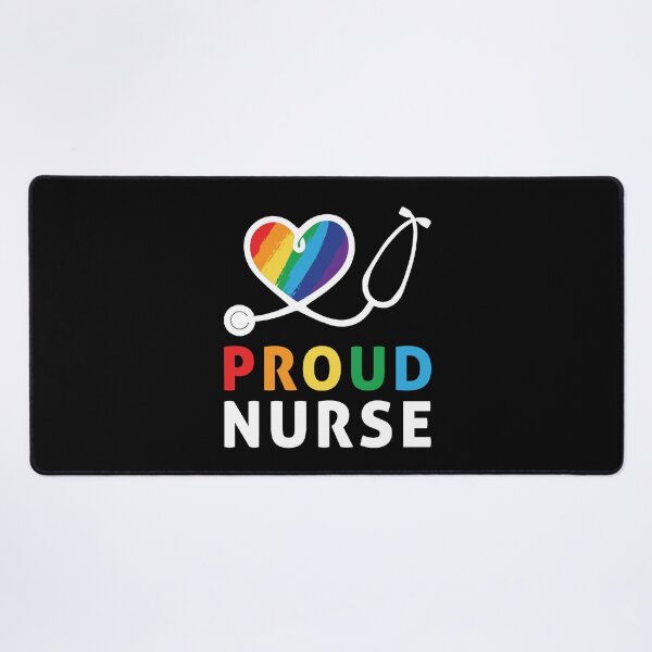Item preview, Proud Nurse Heart LGBTQ Rainbow Healthcare Worker Design designed and sold by Dmetalx Art Apparel.