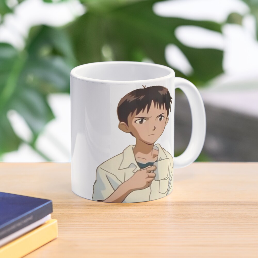 shinji holding a mug on a mug Mug