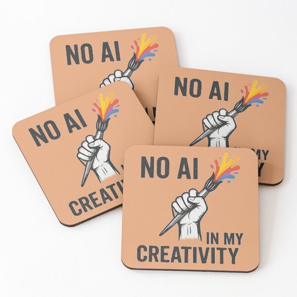 Item preview, No AI in My Creativity – Anti-AI Artist Protest designed and sold by Planthem.