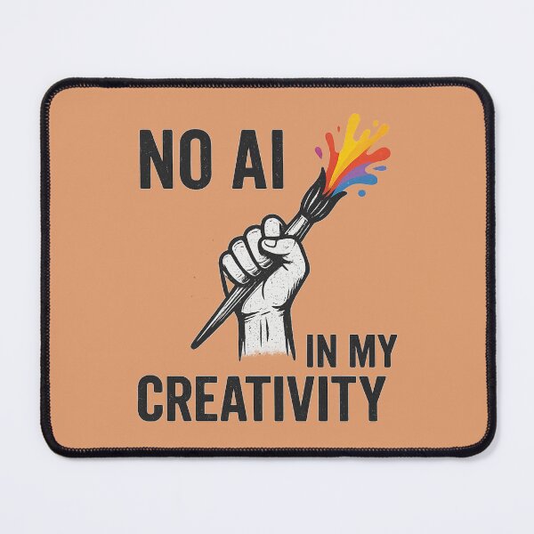 Item preview, No AI in My Creativity – Anti-AI Artist Protest designed and sold by Planthem.