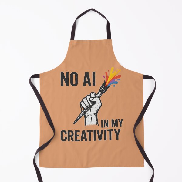 Item preview, No AI in My Creativity – Anti-AI Artist Protest designed and sold by Planthem.