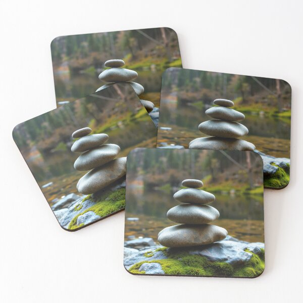 Item preview, Balanced Stones by Forest River designed and sold by CTM ArtStudio.
