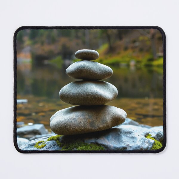 Item preview, Balanced Stones by Forest River designed and sold by CTM ArtStudio.