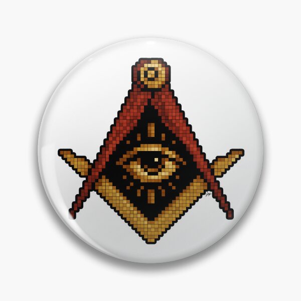 Item preview, Masonic Pixel Eye – Retro Symbol of Light designed and sold by GnosisWear.