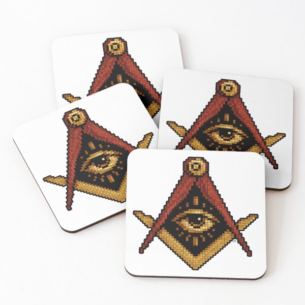 Item preview, Masonic Pixel Eye – Retro Symbol of Light designed and sold by GnosisWear.