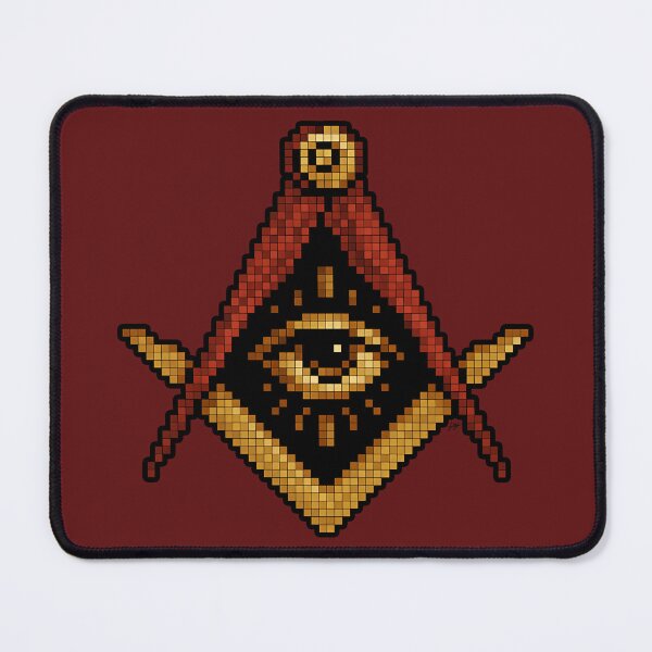 Item preview, Masonic Pixel Eye – Retro Symbol of Light designed and sold by GnosisWear.