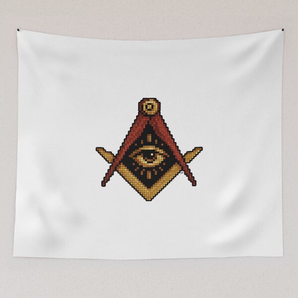 Item preview, Masonic Pixel Eye – Retro Symbol of Light designed and sold by GnosisWear.