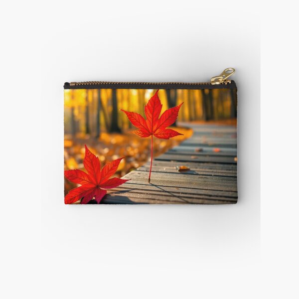 Item preview, Red Leaf on Autumn Path designed and sold by CTM ArtStudio.