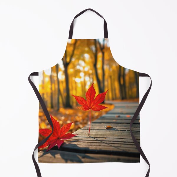 Item preview, Red Leaf on Autumn Path designed and sold by CTM ArtStudio.