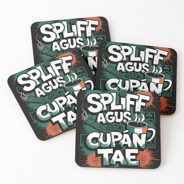 Item preview, Spliff agus Cupán Tae – Kneecap Irish Graffiti Design designed and sold by CELTIC-DESIGNS.