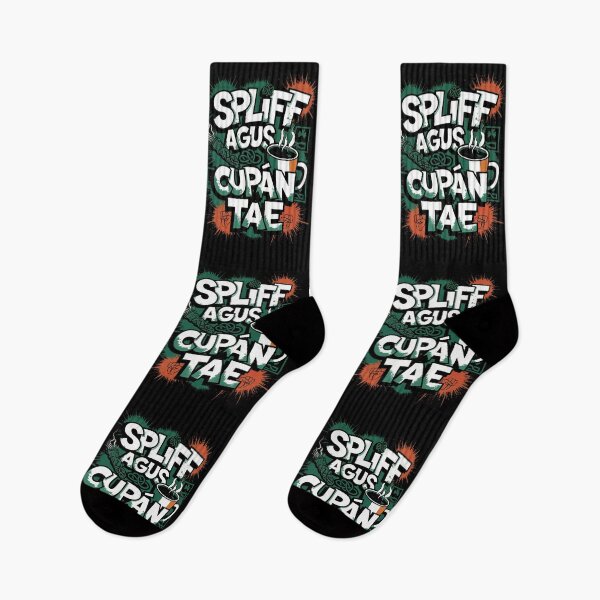 Item preview, Spliff agus Cupán Tae – Kneecap Irish Graffiti Design designed and sold by CELTIC-DESIGNS.