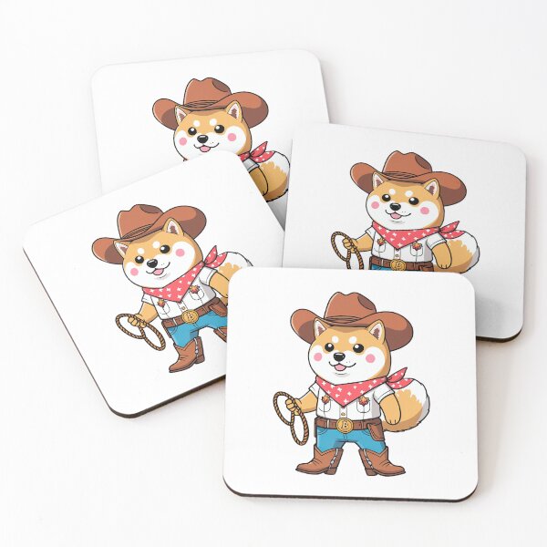 Item preview, Dogecoin Cowboy Sticker T-Shirt Design designed and sold by Julyvax.