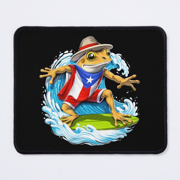 Item preview, Puerto Rico Coqui Frog Surfing designed and sold by underheaven.
