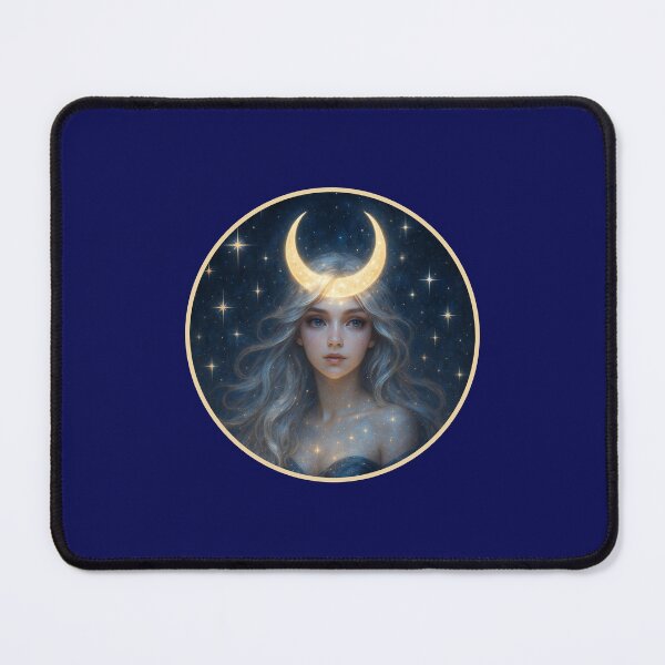 Item preview, Moon Child Magic – Celestial Girl with Crescent Crown designed and sold by ARTEMBASSY.