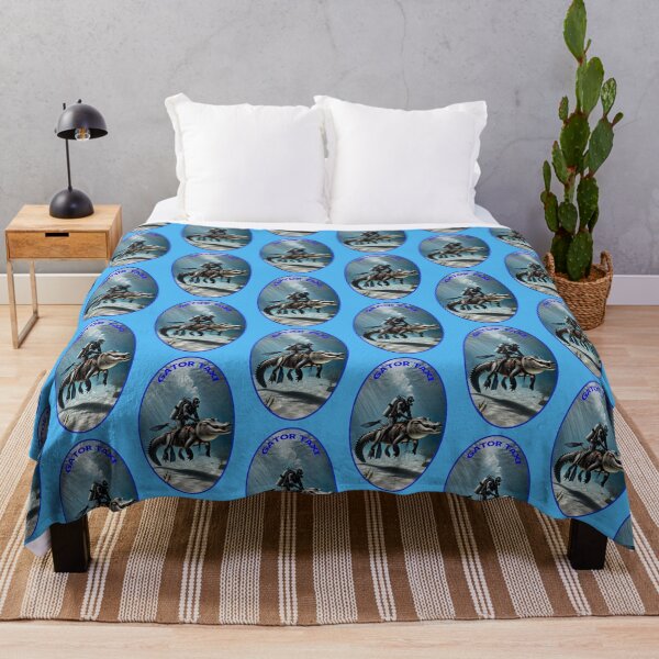Item preview, Vintage SCUBA Diving Diver Riding a Large Alligator URM designed and sold by urmaddad.