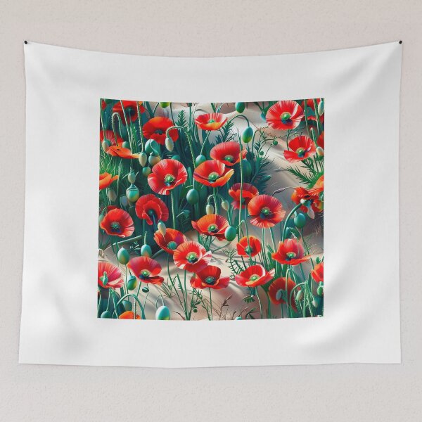 Item preview, Eco Poppy Field Texture 4K designed and sold by Julyvax.
