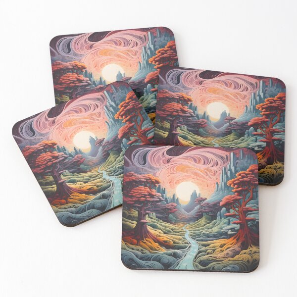 Artikelvorschau, Whimsical Labyrinth: Surreal Palette of Dimensions entworfen und verkauft von DrawnThreads.