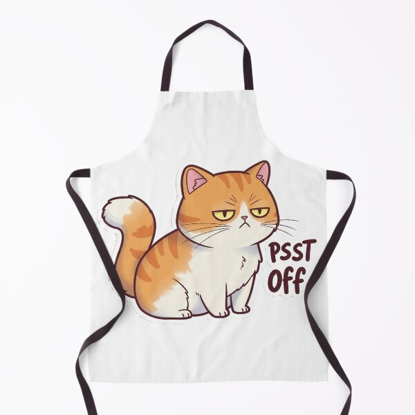 Item preview, Grumpy Orange Cat Saying “Psst Off” Sticker designed and sold by Arcane-Aesthete.