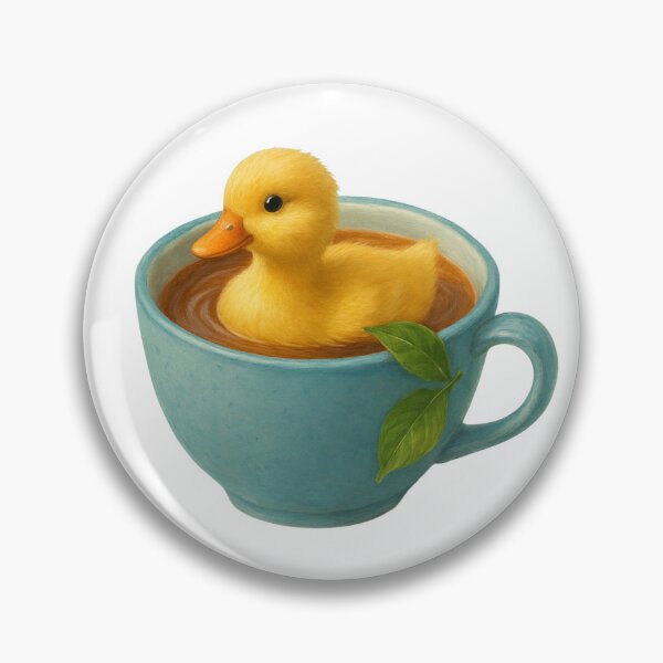 Item preview, Adorable Duckling in a Tea Cup – Whimsical Animal Illustration designed and sold by Pagros.