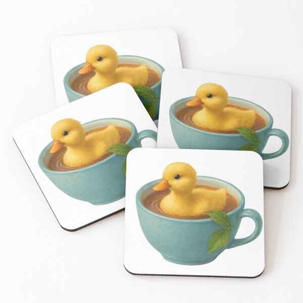 Item preview, Adorable Duckling in a Tea Cup – Whimsical Animal Illustration designed and sold by Pagros.