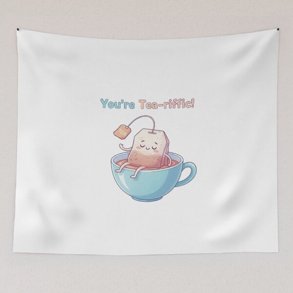 Item preview, You’re Tea-riffic Kawaii Teabag Sticker designed and sold by Arcane-Aesthete.