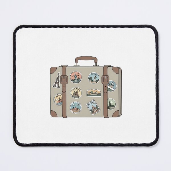Item preview, Vintage Travel Suitcase with World Stickers Sticker designed and sold by Arcane-Aesthete.