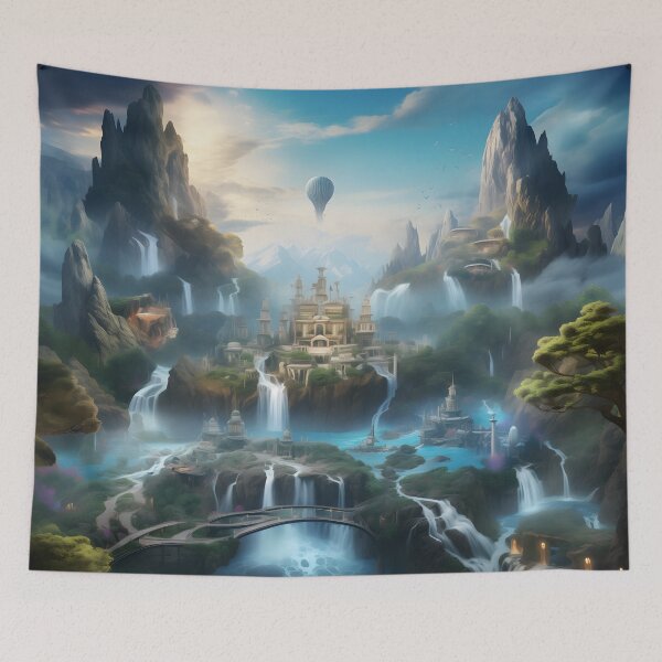 Item preview, Celestial Concordance: Floating Realms Unveiled designed and sold by DrawnThreads.