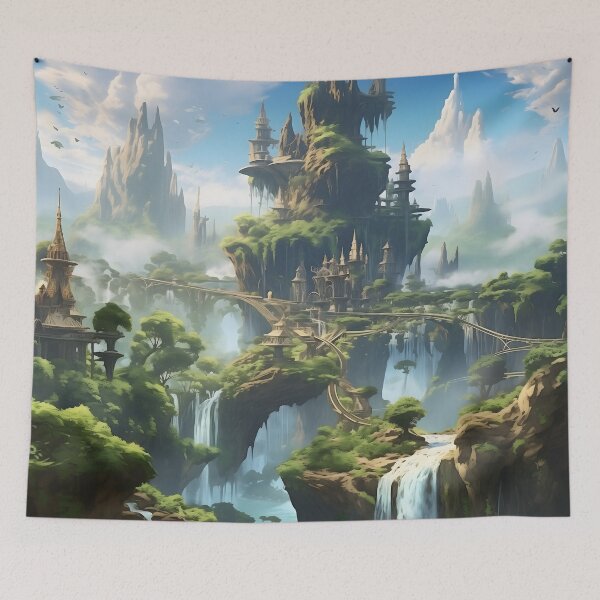 Item preview, Aetherial Haven: Harmony of Floating Isles designed and sold by DrawnThreads.