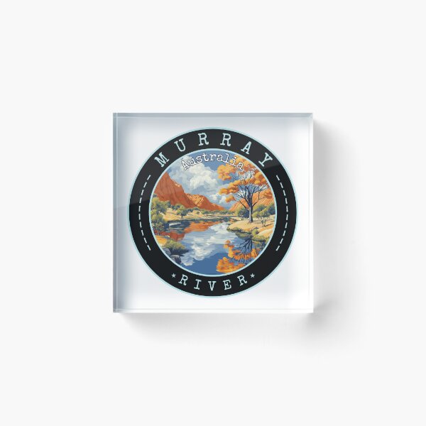 Item preview, Murray River in Australia, Australia Retro Travel Art Circle Badge designed and sold by MaateoDesign.