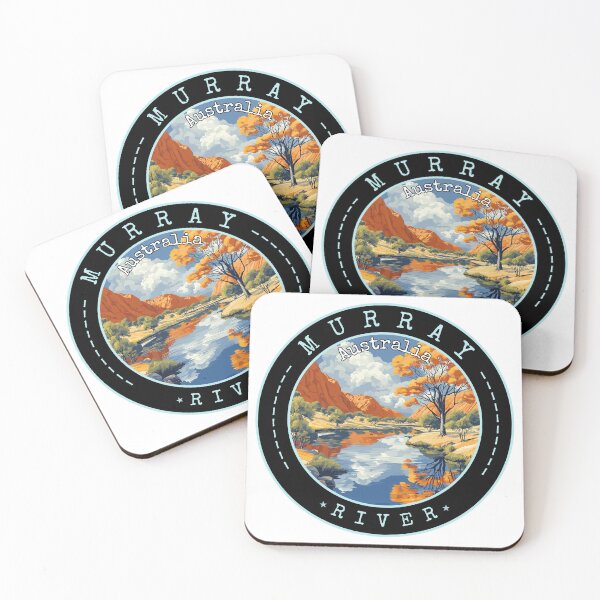 Item preview, Murray River in Australia, Australia Retro Travel Art Circle Badge designed and sold by MaateoDesign.